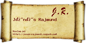 Jónás Rajmund névjegykártya