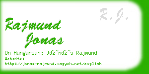 rajmund jonas business card